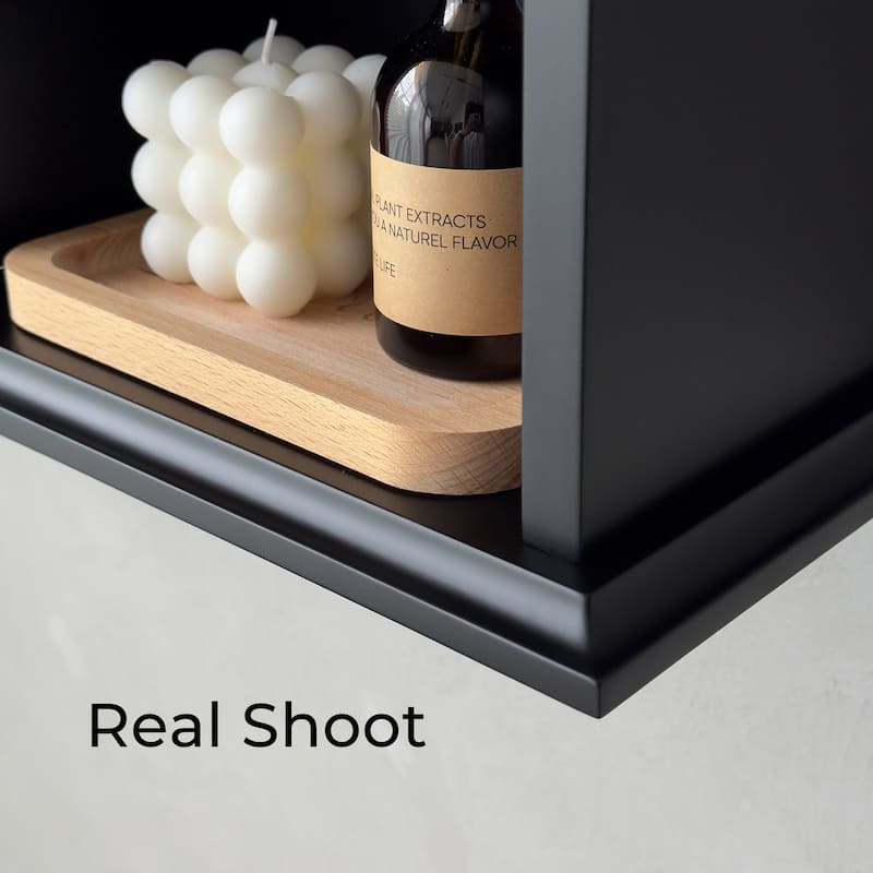 Wooden Medicine Cabinet Over The Toilet, Bathroom Wall Cabinet Storage Cabinet, Wall Mounted Storage Cabinet - Black