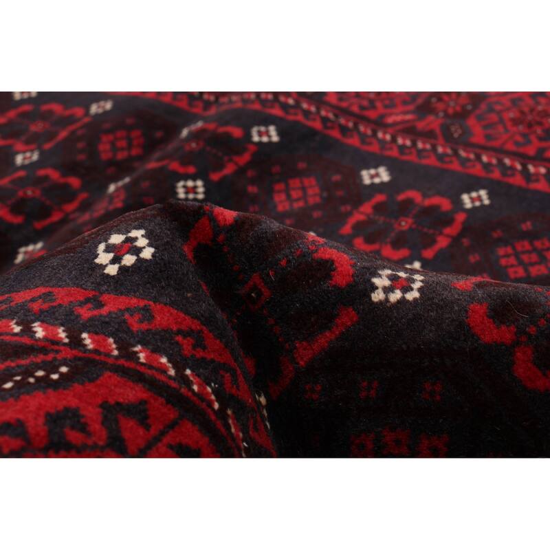 ECARPETGALLERY Hand-knotted Royal Baluch Navy, Red Wool Rug - 3'4 x 6'1