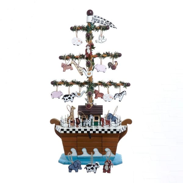slide 2 of 3, Kurt Adler 21-Inch Noah's Ark Table Piece
