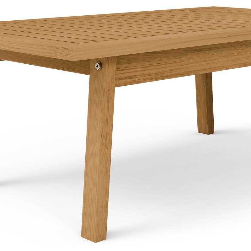 4 PCS Acacia Wooden Patio Conversation Set Outdoor Furniture