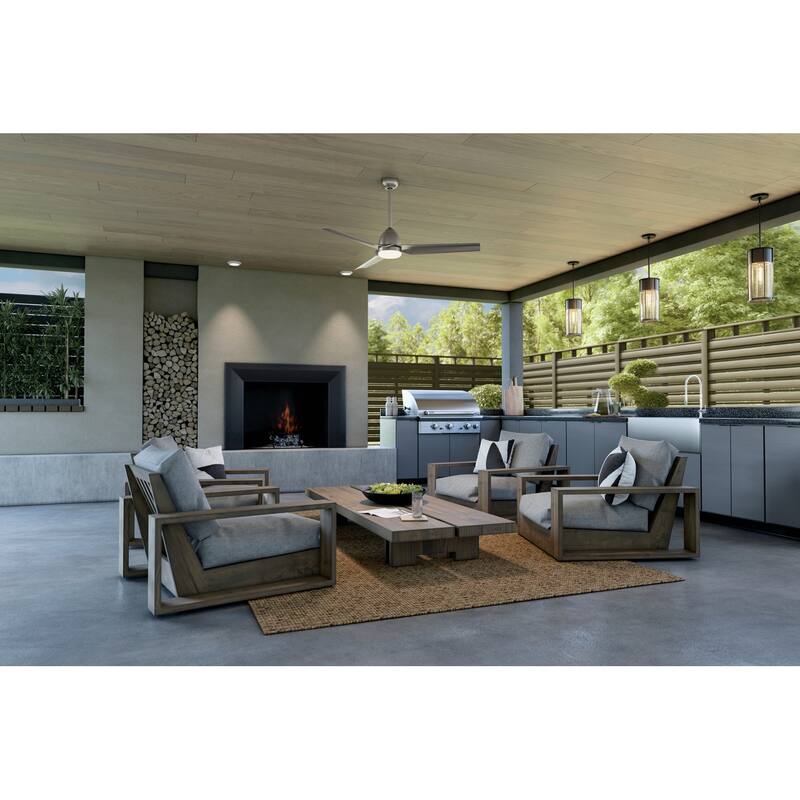 Kichler Lighting Fit 54 in. Integrated LED Outdoor Downrod Mount Ceiling Fan