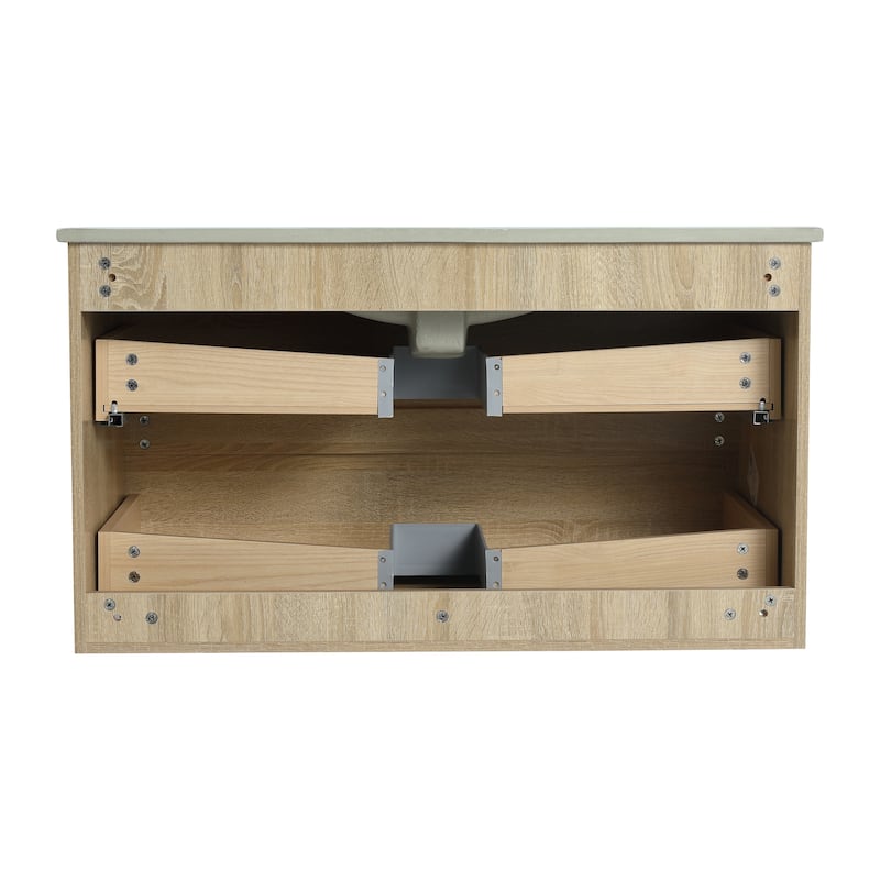 Bathroom Vanity With Sink In 24/30/36 Inch, Floating Bathroom Vanity With Soft Close Drawer