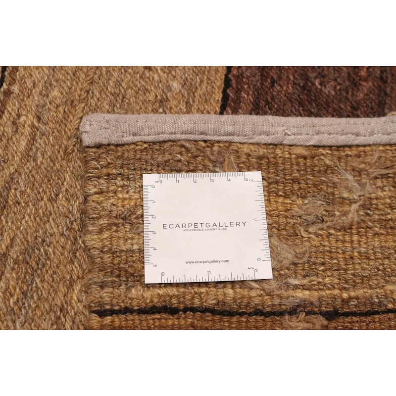 ECARPETGALLERY Flat-Weave Lahor Finest Tan Wool Tapestry Kilim - 10'2 x 13'8