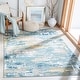 preview thumbnail 4 of 31, SAFAVIEH Skyler Coralee Modern Abstract Rug 4' Square - Teal/Gold - Square