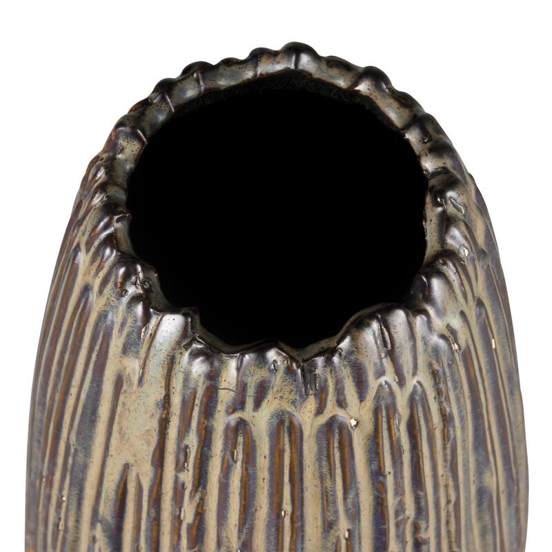 Elk Home Cooper Champagne Gold Earthenware 6.5 Inch Wide Vase