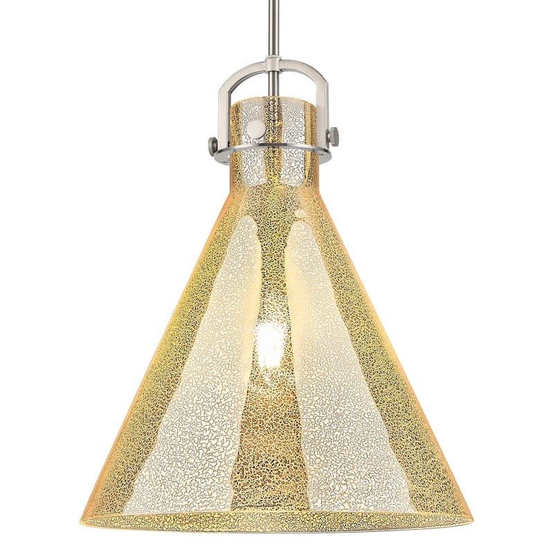 Innovations Lighting 410-1SL-G411-16ME Newton Cone 16" Wide Pendant - Satin Nickel