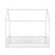 preview thumbnail 6 of 6, Twin Size Wood House Bed with Fence and Door