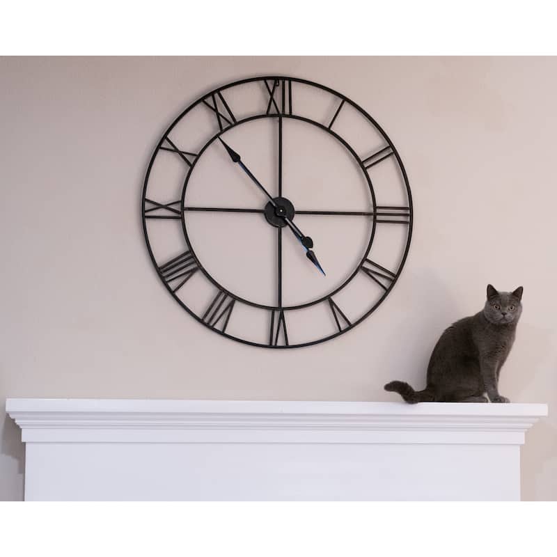 Oversized Mirage Metal Clock 36" - 36 - Brown/Gold - 36