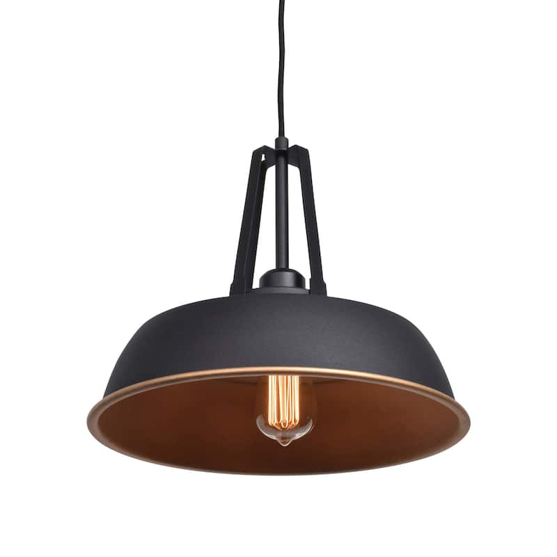 Access Lighting Nostalgia Single Light 13-13/16" Wide Pendant - Matte Black