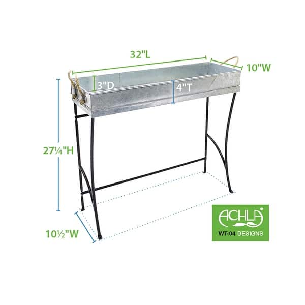 Achla Designs WT-04 Large Metal Windowsill Trestle Plant Stand w ...