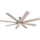 preview thumbnail 9 of 9, Honeywell Xerxes Brushed Nickel LED Remote Control Ceiling Fan, 8 Blade, Integrated Light - 62-inch