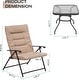 preview thumbnail 4 of 6, SUNCROWN 3 Piece Outdoor Patio Padded Folding Chairs Bistro Set