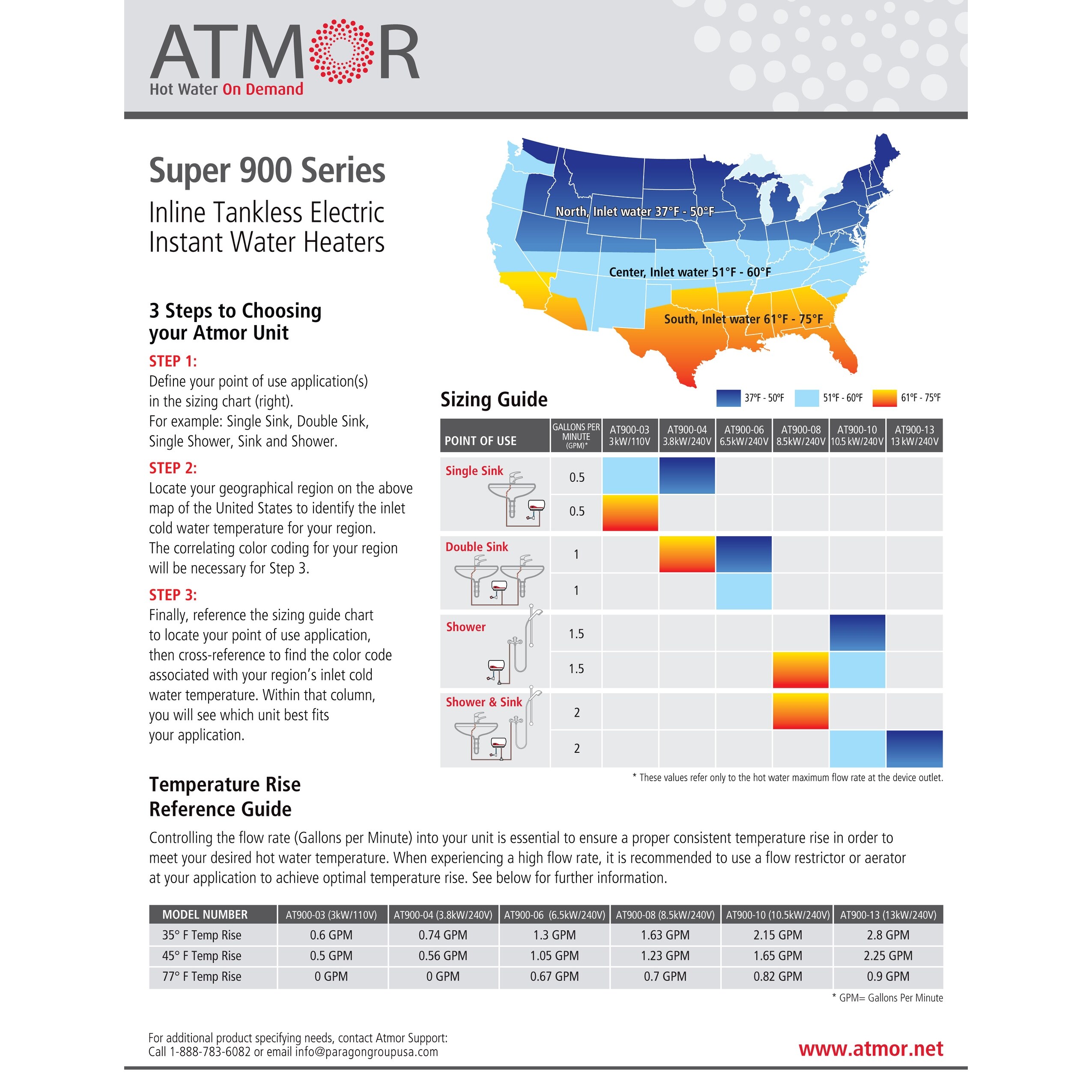 Atmor AT-900-03 3kW/110V Tankless Electric Instant Water Heater - White -  Bed Bath u0026 Beyond - 15013021