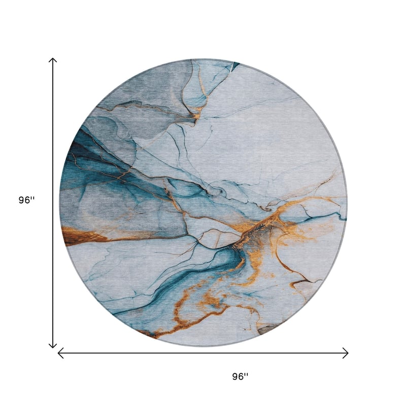 HomeRoots Abstract Modern Rectangle Outdoor Rug