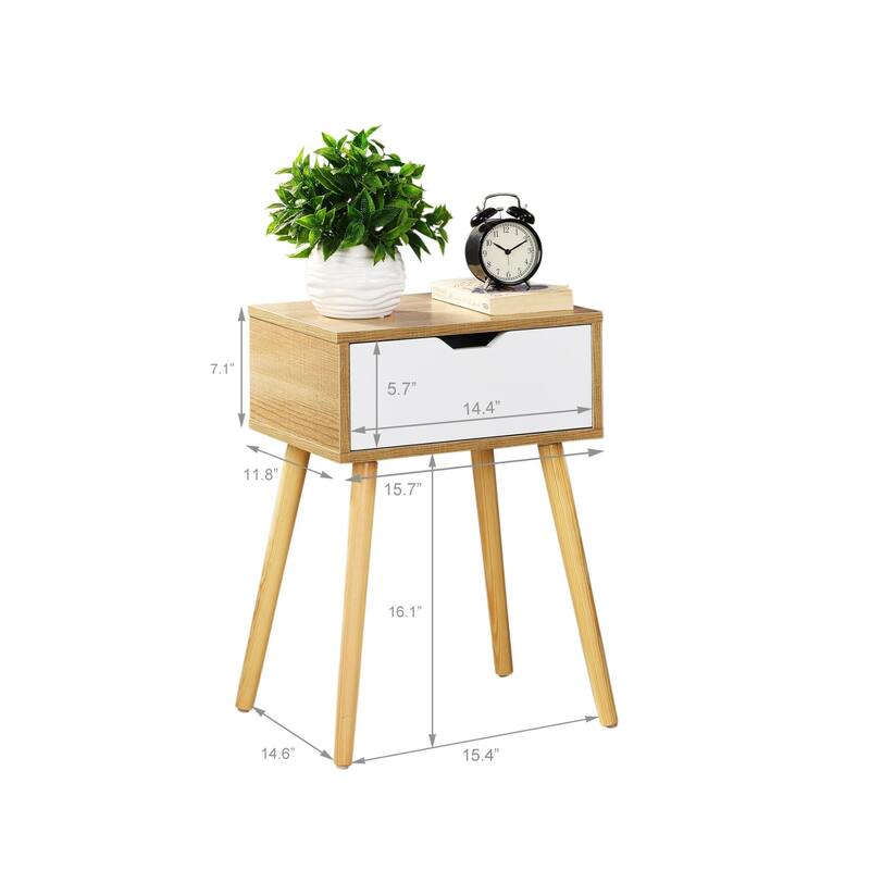 Modern Bedside table with a white drawer Bed Bath & Beyond 35284320
