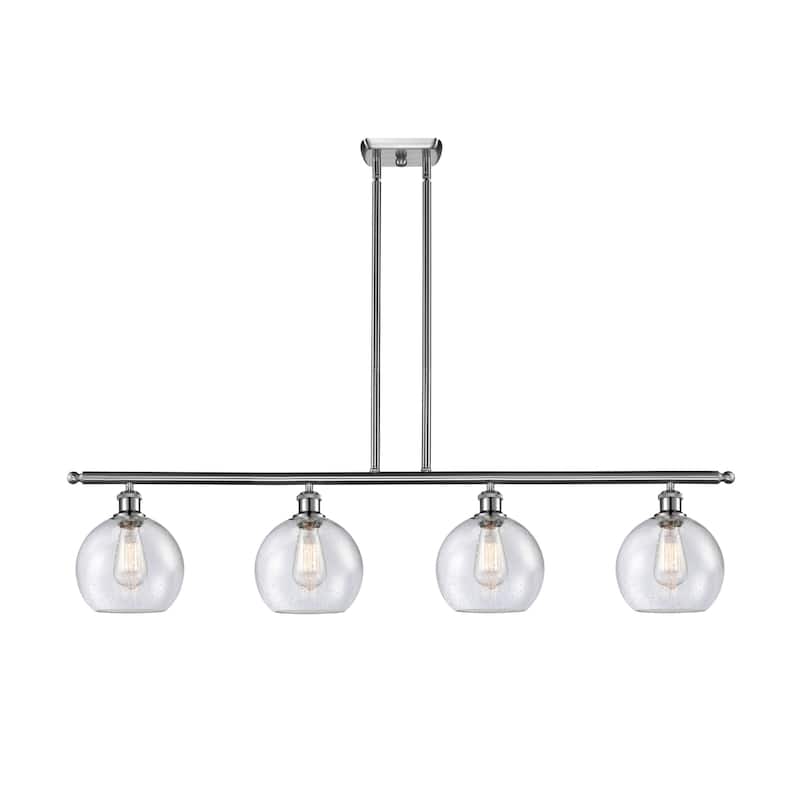 Innovations Lighting 516-4I-10-48 Athens Linear Athens 4 Light 48" - Brushed Satin Nickel / Seedy