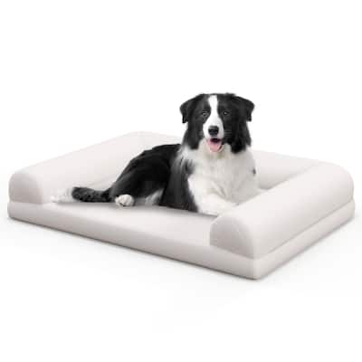 Costway Orthopedic Dog Bed Medium Small Dogs with 3-Side Bolster - See Details