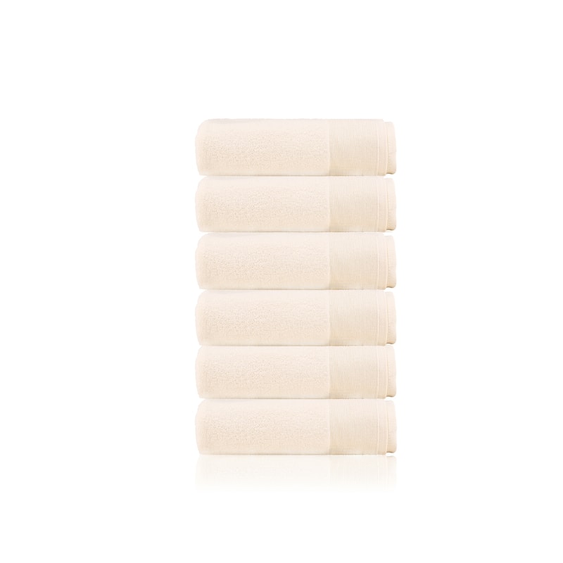 Fabstyles Camelot Face Towel Zero Twist 600 GSM Cotton Set of 6 - 13"x13"
