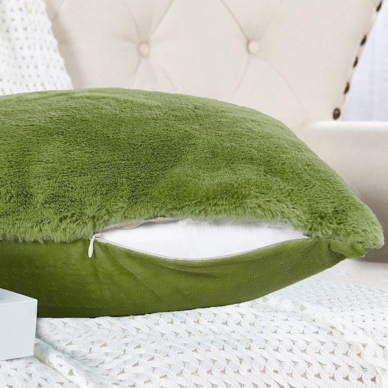 Home Soft Things FoxFauxFur Pillow Shell Set 2pcs 20"X20"