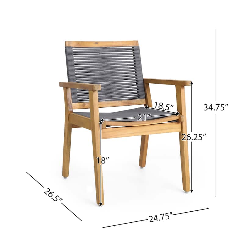 Outdoor Dining Chair (Set of 2) - DARK GREY