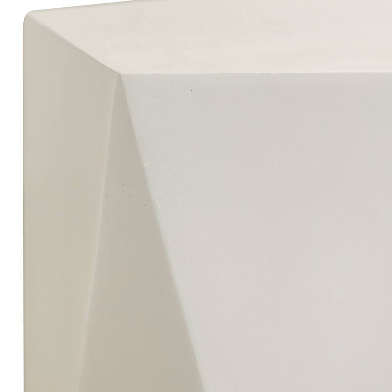 Nexovo Modern Geometric Side Table with Accent Painted Finish for Living Rooms, Bedroom, and Patios