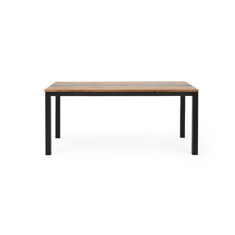 Acacia Wood Lindsey Dining Table 72 Inch Outdoor Patio Table Seats 6-8 - Teak