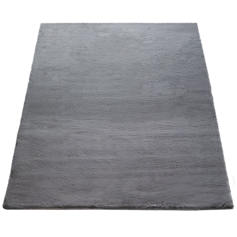 Solid High Pile Area Rug Cosy Luxurious Touch Super Soft