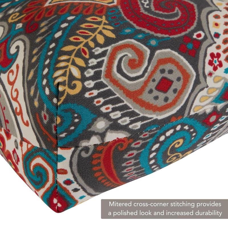 Global Multicolor 22-in x 44-in Outdoor High Back Chair Cushion (Set of 2) (Cushions Only)