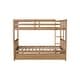 preview thumbnail 41 of 47, Rubber Wood 2 In 1 Full Over Full Bunk Bed with Twin Size Trundle,Convertible to 2 Full Size Beds