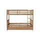 preview thumbnail 8 of 9, Stylish Full Over Full Rubber Wood Bunk Bed with Trundle, Ladder and Guardrails, Convertible to 2 Full Size Beds, White Oak