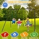 preview thumbnail 7 of 16, EROMMY Heavy-Duty A-Frame Metal Swing Set for Kids - 440lbs Capacity, Includes Saucer Swing & Belt Swing
