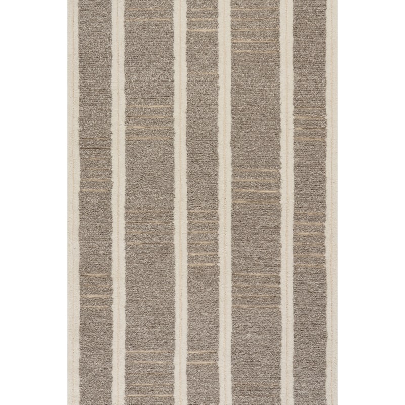 Nuloom Adaluna Modern Striped Wool Area Rug - 5' x 8' - Grey - Rectangle