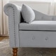 preview thumbnail 51 of 58, Velvet Lounge Chair with Storage & Pillow,Modern Upholstered benches for Living Room Bedroom Office