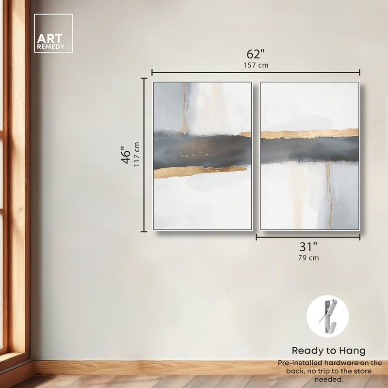 Azure Horizon I Canvas Set of 2 by Art Remedy
