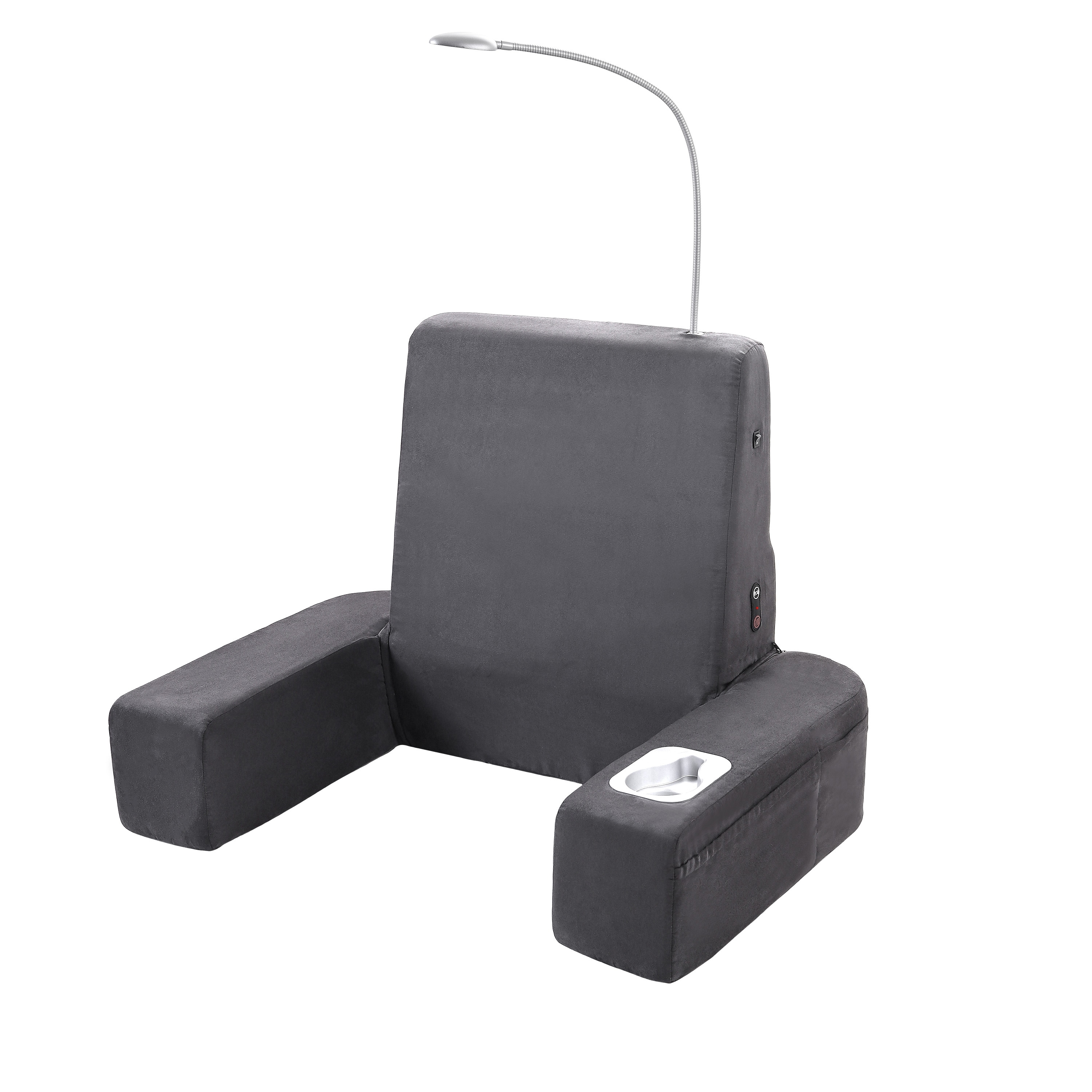 Bed lounger with cup holder top