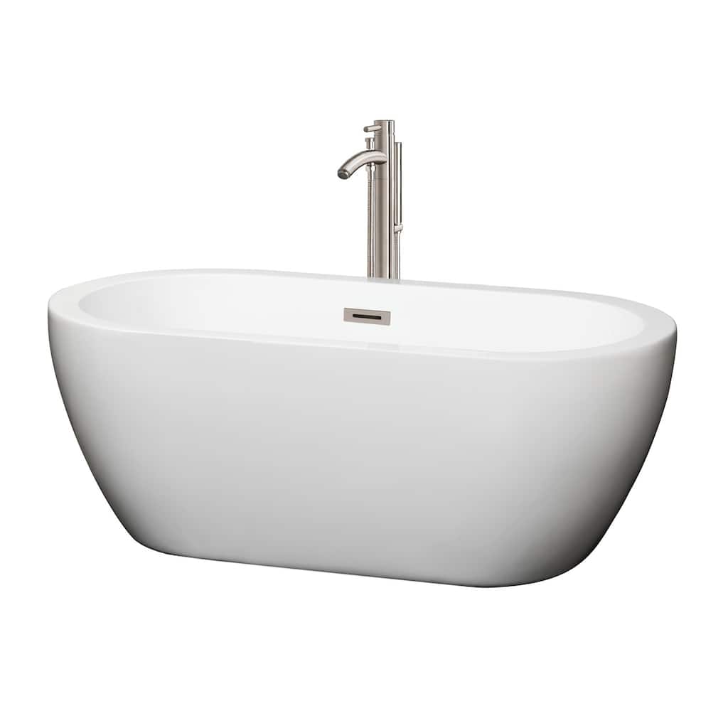 Wyndham Collection Soho 60" Free Standing Acrylic Soaking Tub with