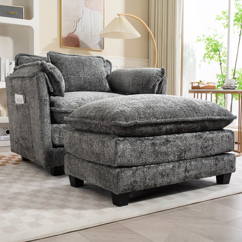 39.76" Single Sofa Chair, Ottoman