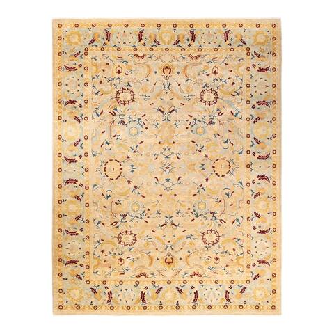 Overton Mogul, One-of-a-Kind Hand-Knotted Area Rug - Ivory, 9' 1" x 12' 1" - 9' 1" x 12' 1"