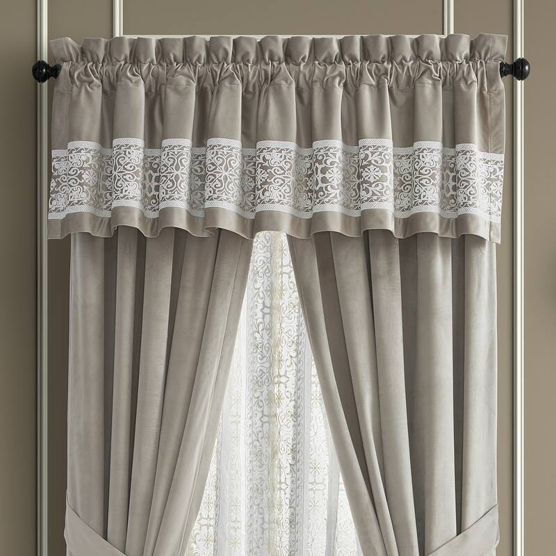 Five Queens Court Othello Window Straight Valance - Linen