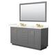 Option Dark Gray, Gold Trim, Giotto Quartz Top