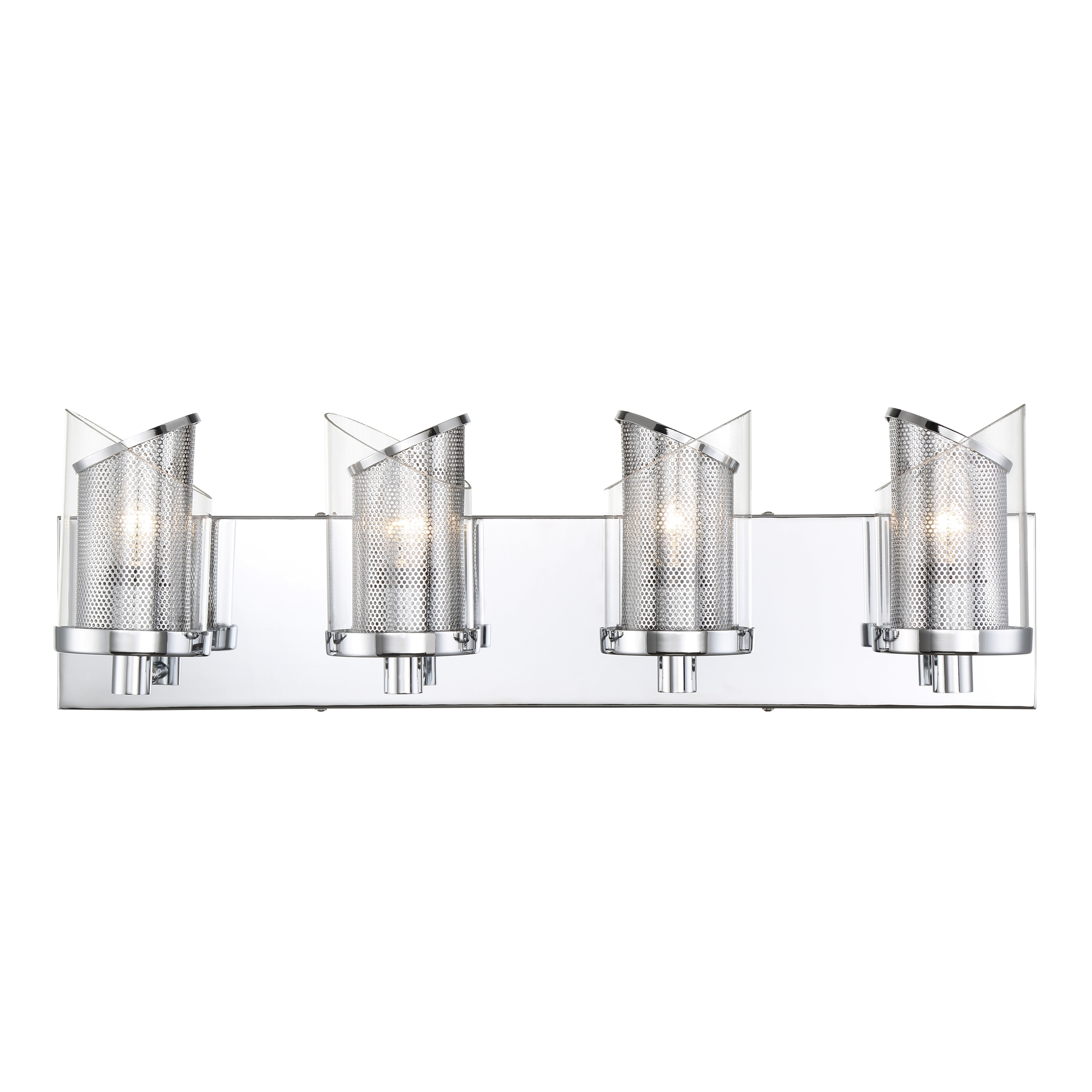 Varaluz So Inclined 3Light Glass and Mesh Bathroom Vanity Light Bed