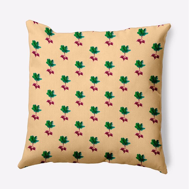 Radishes Pattern Decorative Throw Pillow - Corn Stalk - 20" x 20"