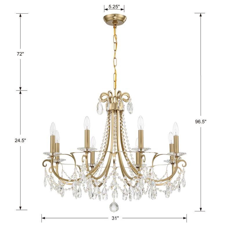 Crystorama Lighting Group Othello 8 Light 31" Wide Chandelier with