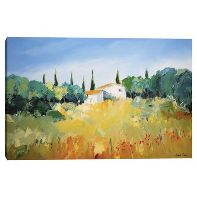 Landscape Tuscany by Hans Paus Canvas Art Print