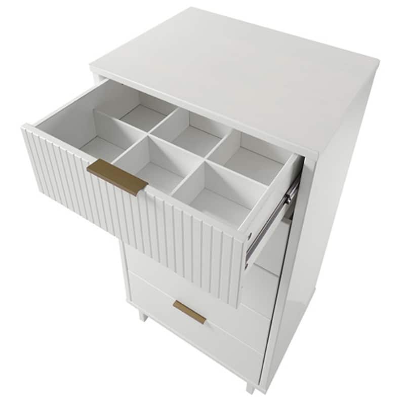 Manhattan Comfort 3-Piece Granville Modern Solid Wood Dresser Chest and Nighstand Set.
