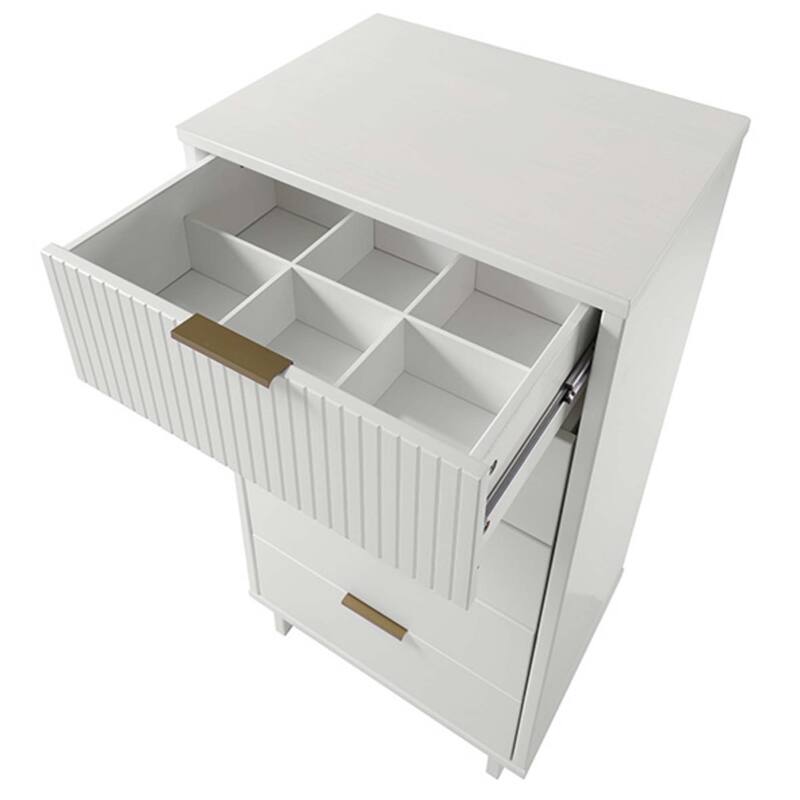 Manhattan Comfort 3-Piece Granville Modern Solid Wood Tall Chest Double Dresser Set