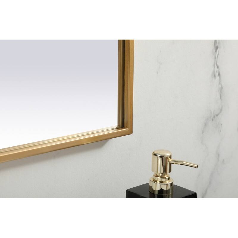 Indigo Home Metal Frame Arch Mirror 42x38 Inch