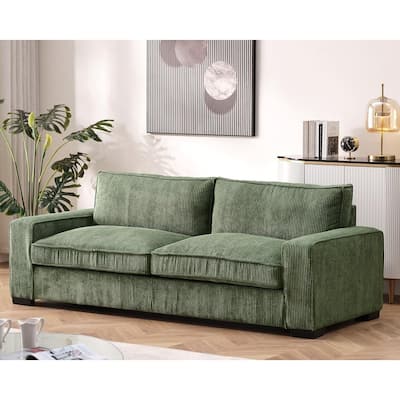 Luxe Corduroy Sofa with Sleek Design Spacious and Comfortable 3 Seater Sofa Large