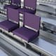2 Pack 500 lb. Rated Lightweight Stadium Chair-Handle-Padded Seat - Dark Purple