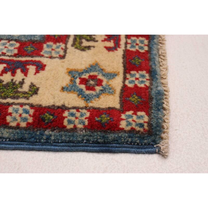 ECARPETGALLERY Hand-knotted Uzbek Ghazni Blue Wool Rug - 2'8 x 9'1